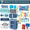 Kit Medico Giocattolo 3 in 1 Gioco di Finzione Set Medico Valigetta Playset Giocattoli per Gioco di Ruolo Stetoscopio & Strumenti Medici per Bambini Ragazzi Ragazze