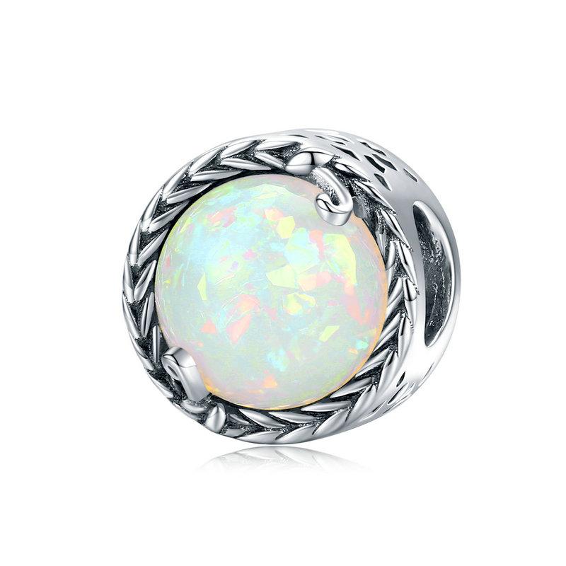 BAMOER Silver Charm Collection 925 Silver Dazzling CZ Beads Fit Bracelets & Bangles Jewelry