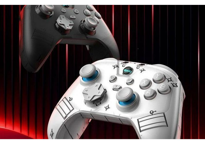 G6 Pro Esports Three-Mode Bluetooth Game Controller for PC, Switch, iOS, Mobile, Tablet, and NS Simulator.