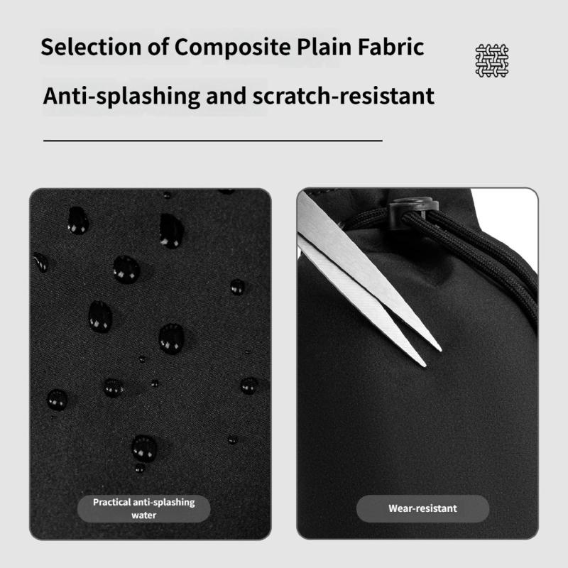 Lightweight Lens Bag Soft Waterproof DSLR Cover Case Storage Bag with Drawstring For Photography Accessories