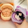 Adorable Transforming Dog Egg Plush Toy Soft Feather Cotton Filling