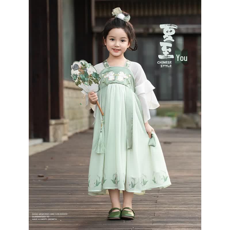 Youyou Girls' Chinese Style Rabbit Princess Dress