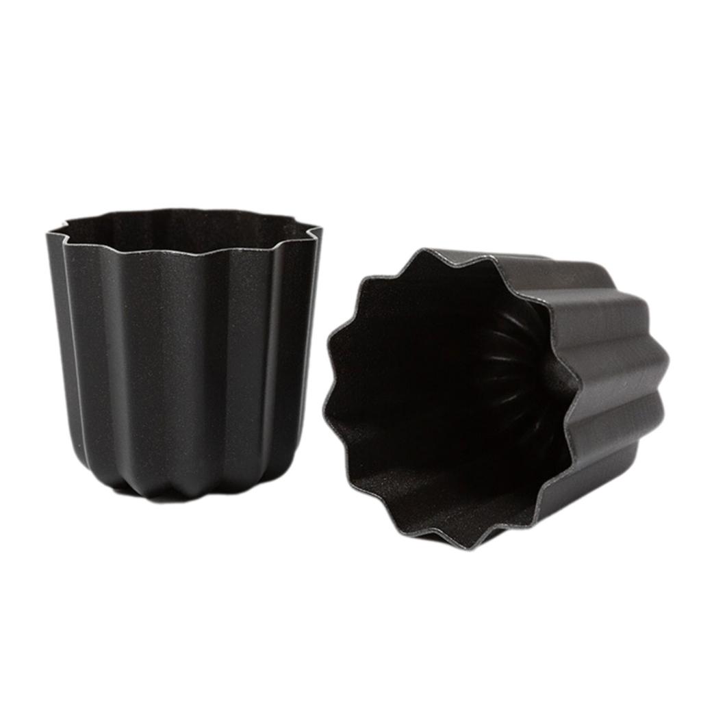 Balení 6 forem na cannelé, pečicí nádobí na pudinky a pěny, formy z hliníkové slitiny na pečení pro milovníky dezertů