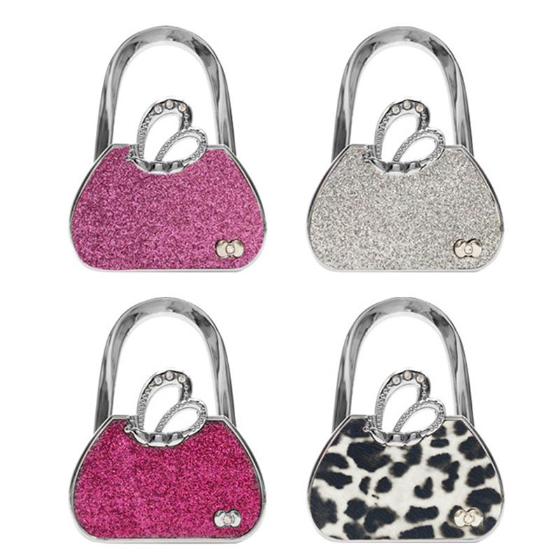 Bag Shape Design Folding Handbag Purse Bag Cloth Hanger Durable Table Hook Racks