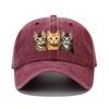 Fashion Washed Cotton Denim Baseball Caps Men Women Vintage Animal 3D Print Outdoor Sports Trucker Dad Hat Female Male Sun Hats