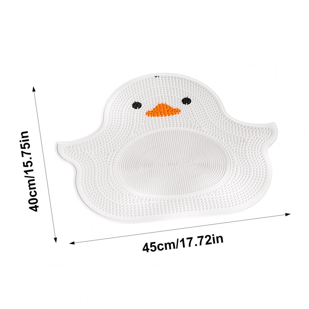 Foot Rub Mat Little Yellow Duck Design Silicone Foot Mat Anti-Slip Suction Cup Bottom Dead Skin Remover Bath Pad