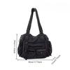 Damen Street Hottie Mehrere Taschen Gewaschene Lokomotive Tasche Große Kapazität Retro Umhängetasche