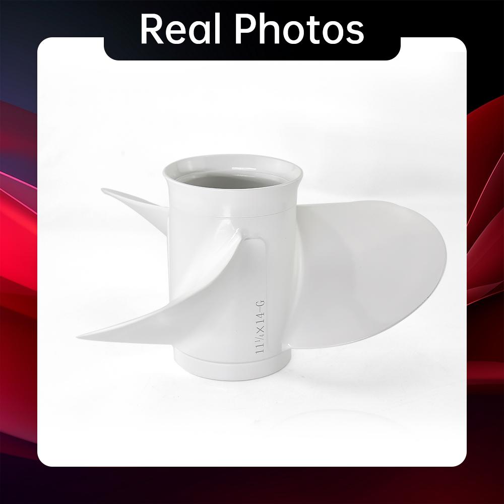 3-Blatt-Propeller für Yamaha T25-60PS / für Honda 35-60PS Motoren Teilenummer #663-45958-00 11-1/4 x 14 Aluminiumlegierung mit 13 Keilwellen