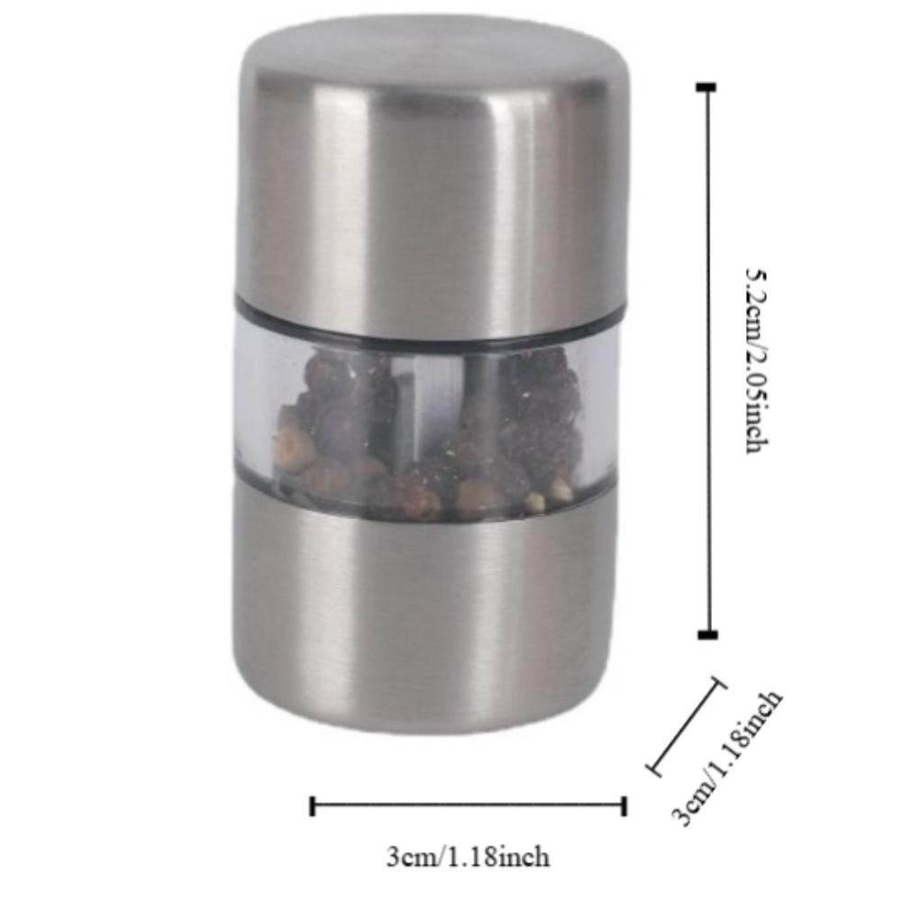 Portable Travel Salt Shaker Easy To Store Multifunctional Mini Salt and Pepper Shakers Durable Manual Salt Pepper Grinder