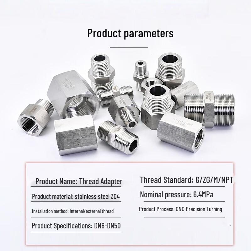 304 Stainless Steel Threaded Adapter