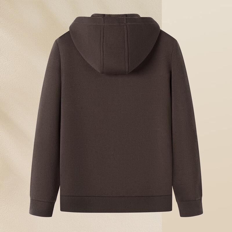 MONTAGUT Men's Plush Lined Hooded Knit Cardigan