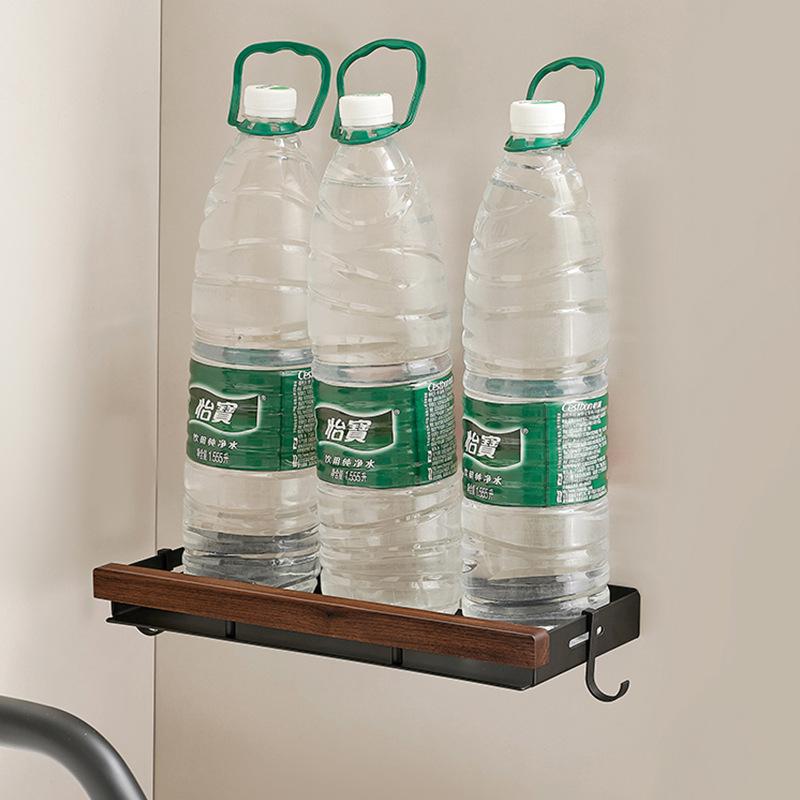 Black walnut bathroom storage rack storage rack perforated washbasin wall mounted tripod bathroom accessories corner shelf