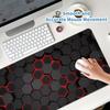 Hexagon Large Gaming Mouse Pad Rectangular XXL 900x400 Non-Slip Washable Rubber HD Keyboard Office Desk Mat Computer Accessories