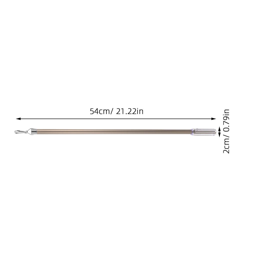Curtain Pull Wand 50Cm Aluminum Alloy Heavy Duty Drapery Rods Pull Quiet Operation Handheld Pole Hook for Home Hotel Blinds