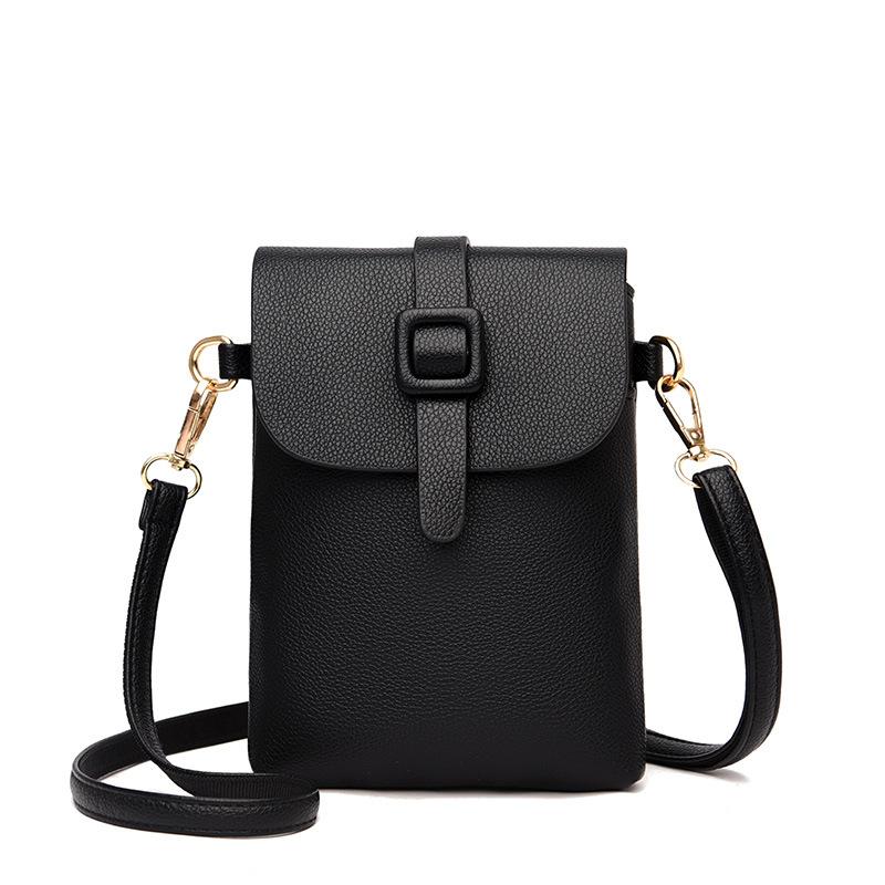 Spring and summer popular women's bags, new simple and fashionable vertical small square bags, mobile phone bags, women's shoulder messenger bags