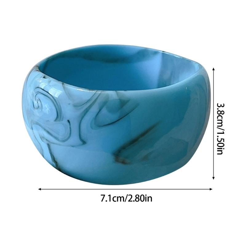 Acryl Breiter Geometrischer Armreif Übertriebener Armreif Statement-Accessoires Acryltextur Geeignet für Frauen Geschenk
