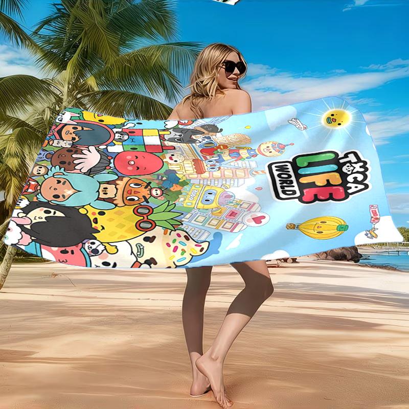 Lebendiges Toca Life Strandtuch, Schnelltrocknend, Pflegeleicht, Geeignet für Fitness und Strandurlaub, Sport-Essential