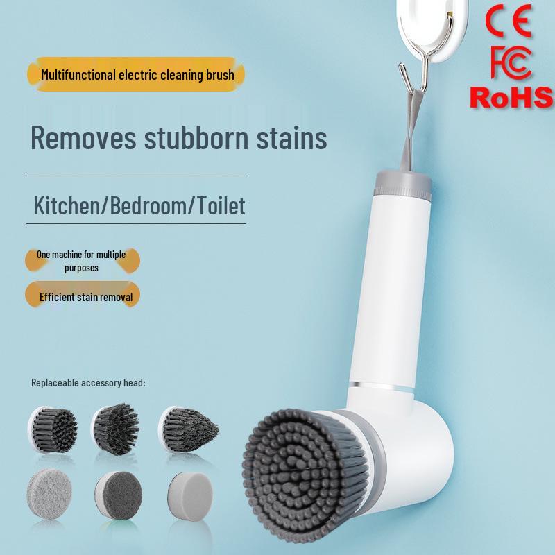 Cordless Electric Cleaning Brush for Kitchen & Bathroom: Multipurpose Dish & Pot Scrubber