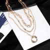 Accessories Exaggerated Circle Necklace Hip Hop Personality Versatile Alloy Pendant Necklace Female
