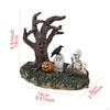 Halloween Figur Baum Statue Ornament Landschaft Gruselig Unheimlich Display Skelett für