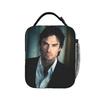 The Vampire Diaries Resuable Movie Lunch Bag Damon Salvatore Lunch Box For Child Casual Thermal Lunch Bags Zipper Cooler Bag