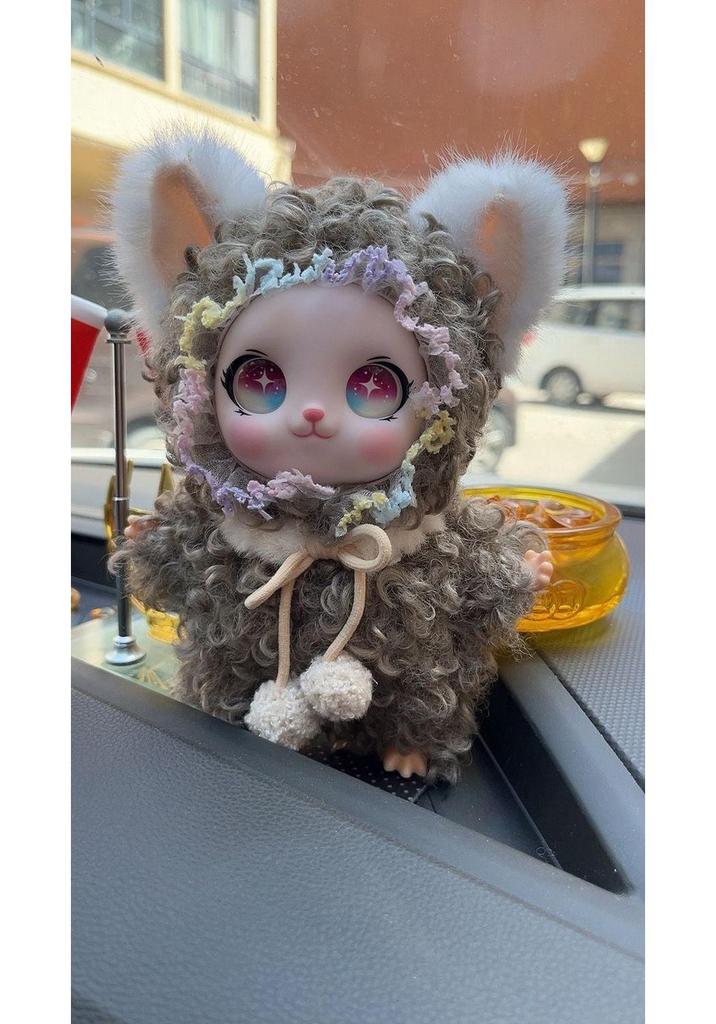 Curly-Haired Short-Eared Rabbit Plush Doll - Car Accessory, Bag Pendant, Gift