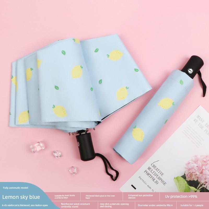 Dual-Purpose Umbrella for Girls, Foldable, Stylish, Compact, Portable, Automatic Sunshade, Sun Protection, Uv Protection, Sun Umbrella
