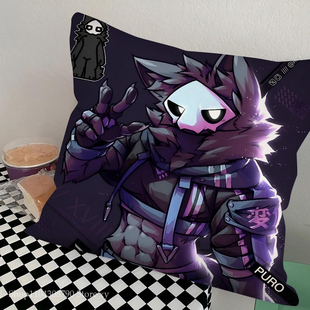 C-Changed Furry Game Pillow Case Square Pillow Bedroom Sofa Leisure Comfort Cushion Car Living Room Home Decoration