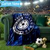 Couverture Flanelle Personnalisée Nom Club de Football Emblème Orenbourg, Utilisation pour Cadeau d'Anniversaire/Vacances, Couverture Douce pour Canapé/Lit/Camping/Bureau, Décoration de Maison