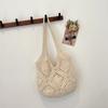 Small Fresh Pastoral Style Cotton Rope Shoulder Bag Woven Soft Bag Travel Versatile Fashion Straw Woven Cotton Rope Underarm Bag