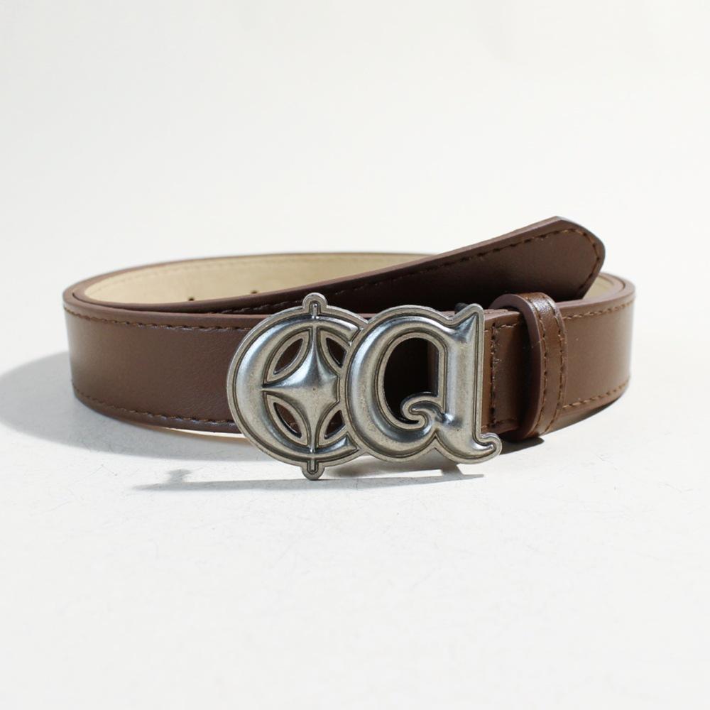 

Американский ретро серебряный ремень Cq женский простой черный ремень металлическая пряжка декоративный костюм джинсы аксессуары 105Cm long