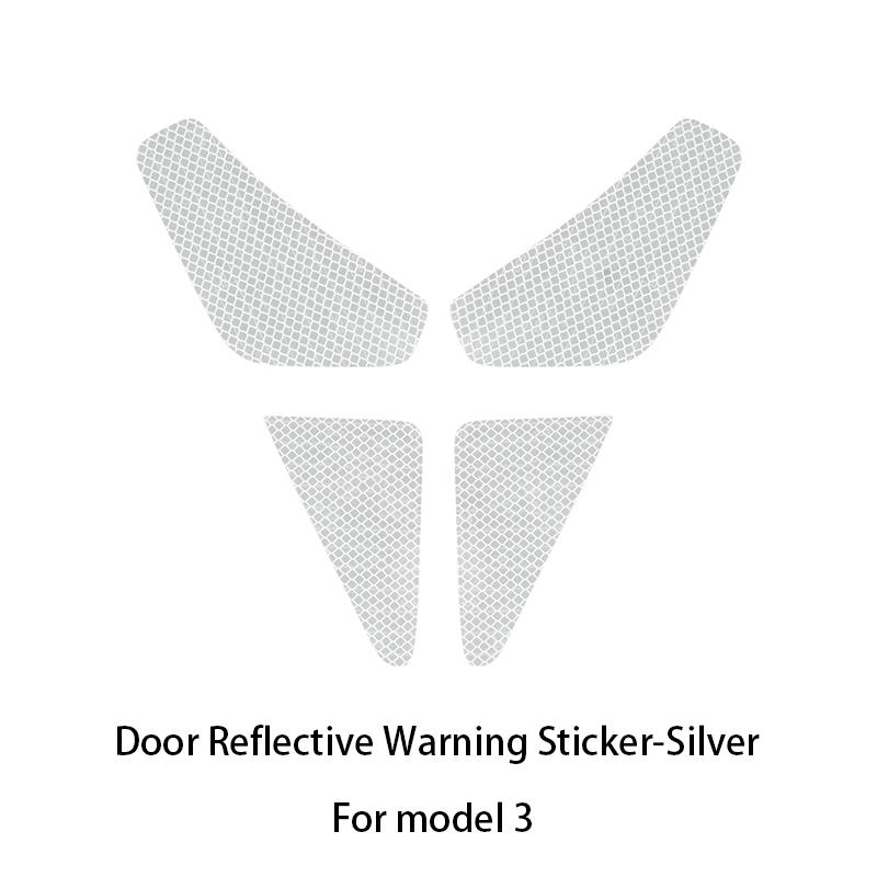 

door reflective warning sticker For tesla model 3/model Y Reflectiver safety warning sticker bright car interior accessories