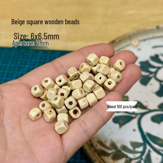 Blue Stone Clay Beads & Accessories Set: Wood & Ceramic Charms for Jewelry Making