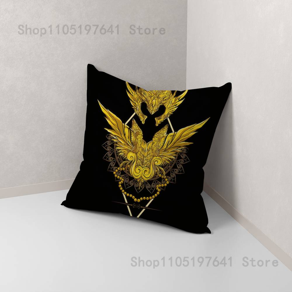 Saint Seiya Virgo Shaka Pillow Case Cute Cartoon Anime peripheralsBedroom Sofa Decorative Cushion Cover Soft Cushion Cover