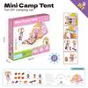 Play House Simulated camping Mini Camp Tent Toys for Girl Portable Miniature skateboard doll Tent Home interaction Children Game
