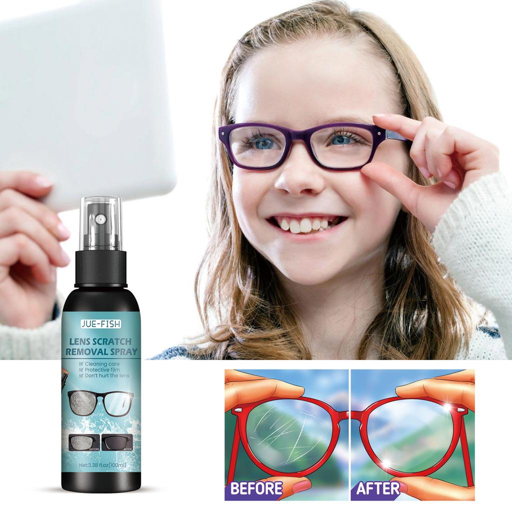 Multi-Use Eyeglass Lens Cleaner Spray Scratch Remover Oil And Dust Removal Repair for Prescription Glasses And Sunglasses