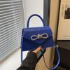 Simple and popular versatile solid color bow sewing line women's bag fashionable oblique span shoulder handbag