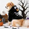 Halloween Pet Hoodie Fleece Dog Sweater Pumpkin Skeleton Cat Costume Warm Plush Coat for Small Medium Dogs Cats Puppy Winter
