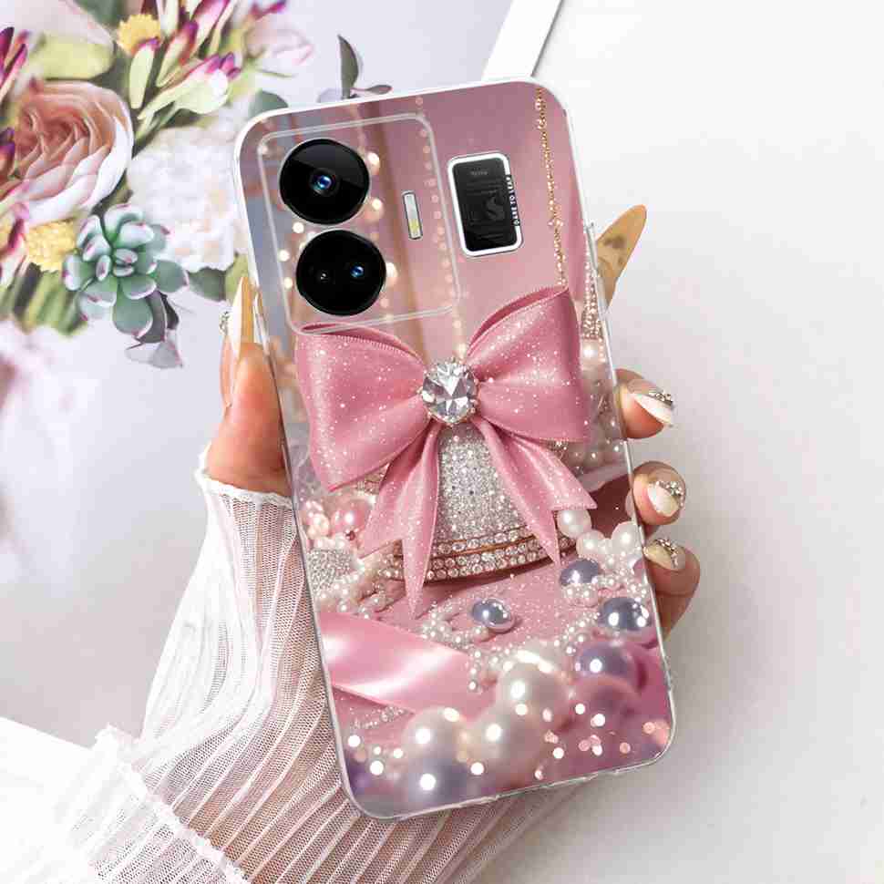 For Realme GT Neo5 RMX3706 Case Fashion Painted Flowers Silicone Cover For Oppo Realme GTNeo5 GTNeo 5 Phone Cases