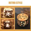 Shop Window Decoration Iron Holder Christmas Decorations Candlestick Hollow Holders Retro Style