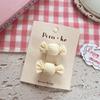 Milk White Pearl Bow Hair Clip - Small Princess Hair Accessory for Children and Babies