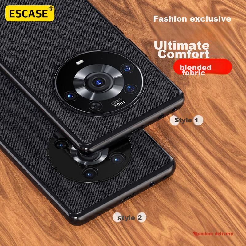 ESCASE Honor Magic3 Pro Phone Case, Business Men's Creative Full Protection Shockproof Silicone Soft Edge Cover ES-19 Deep Black