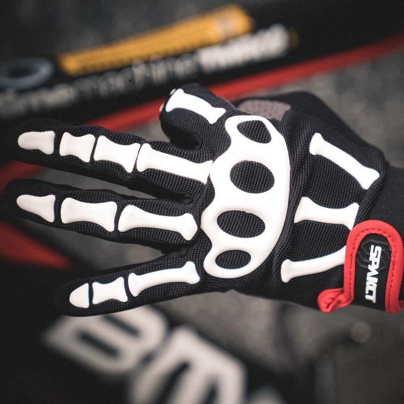 Spakct Spakct Cycling Gloves Full Finger Men's and Women's Mountain Bike Full Finger Gloves Skull Joint Spring and Autumn