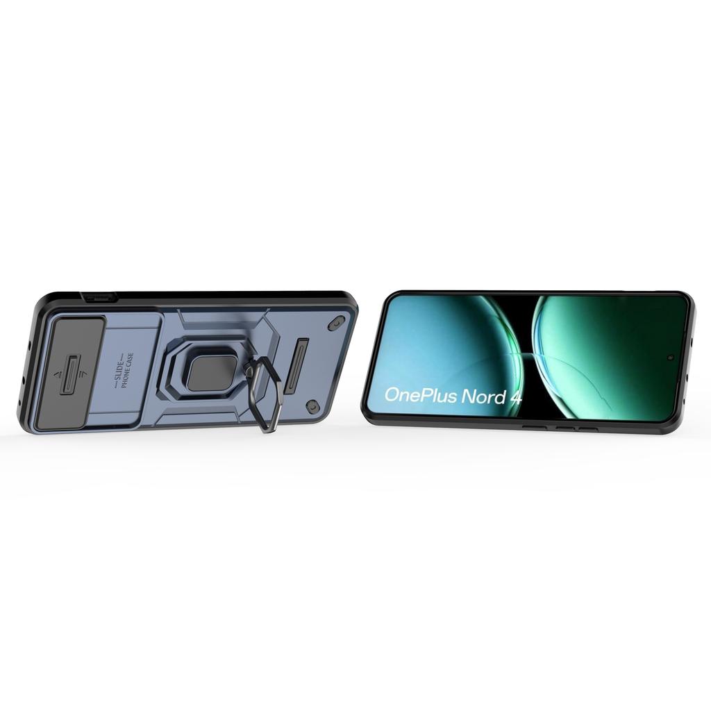 Für OnePlus Nord 4 Hülle PC+TPU Ständer Handyhülle mit Objektivabdeckung