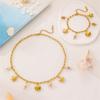 Geometric Shell Pendant Necklace For Women With Stainless Steel Chain For Daily Wear