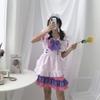Original Anime Female Pink Dress Set Soft Girl Lolita Maid Dress Cosplay Dress Women's Dress