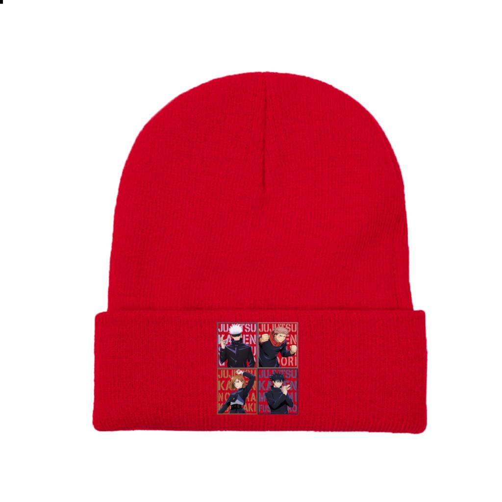 Jujutsu Kaisen Satoru Gojo Yuji Itadori Megumi Knitted Hat Beanie Autumn Winter Hats Warm Fashion  Caps for Unisex Women Gifts