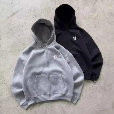 DRIPX Mode Broderi Harajuku Y2K Dragkedja Huvtröja Street Y2K Ny Punk Sportkläder Unisex Vardaglig Huvtröja