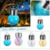 Outdoor Solar Crackle Glass Ball Light Waterproof Hanging Solar Landscape Light for Garden Patio Yard Decoration with Stainless Steel Handle