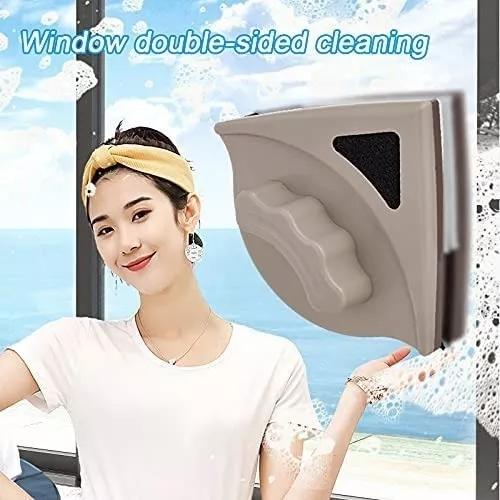 Double Sided Window Cleaner with ABS Plastic Shell Rubber Magnetic Glass Wiper for Home High Rise